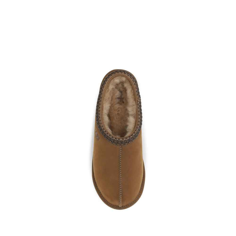 UGG Brown Nubuc Leather Clogs