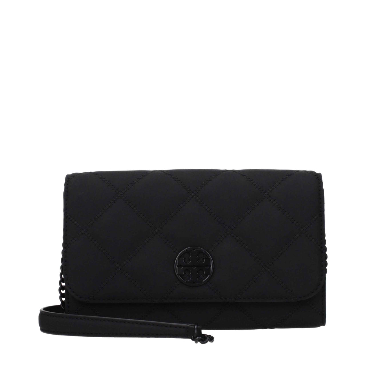Tory Burch Black Leather Clutch Bag