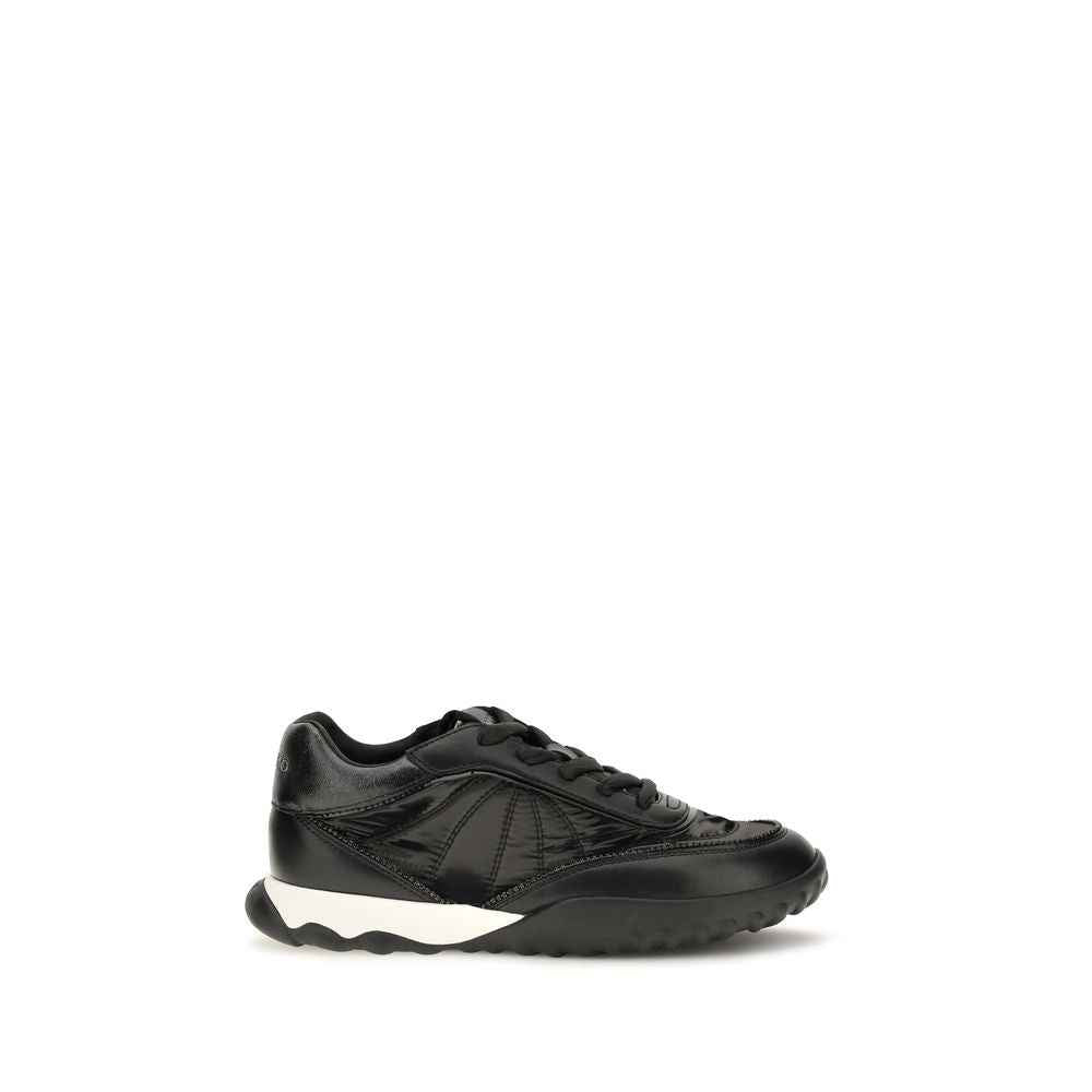 PINKO Black Fabric Low Top Sneakers
