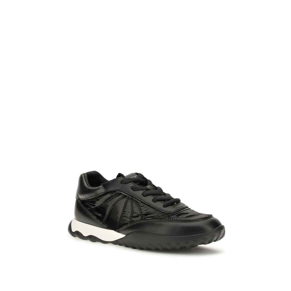 PINKO Black Fabric Low Top Sneakers