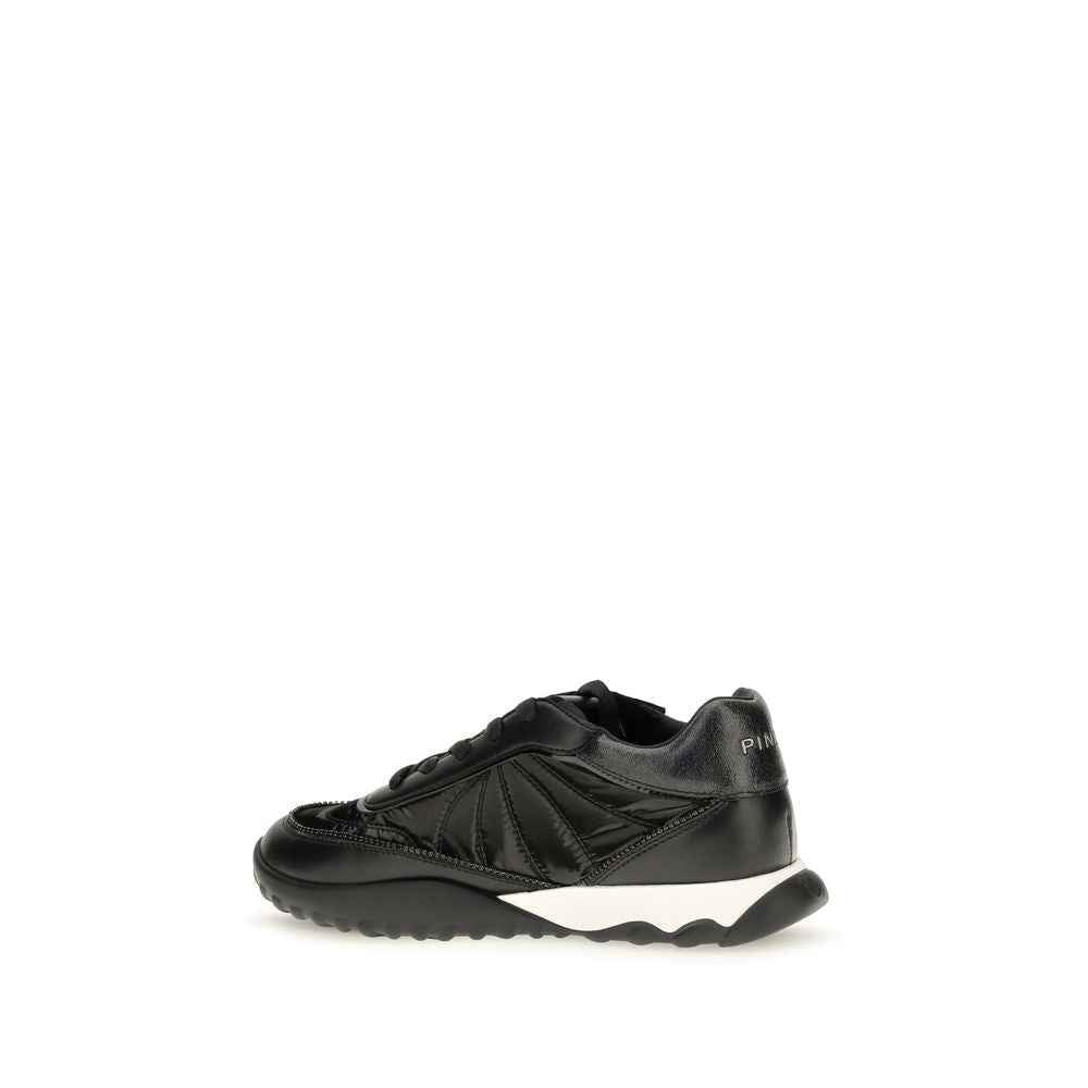 PINKO Black Fabric Low Top Sneakers