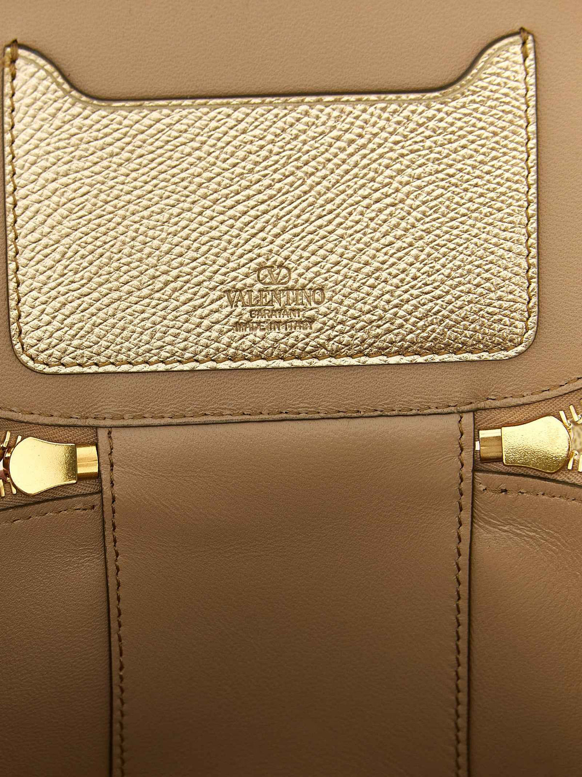Valentino Garavani Gold Calfskin Handbag
