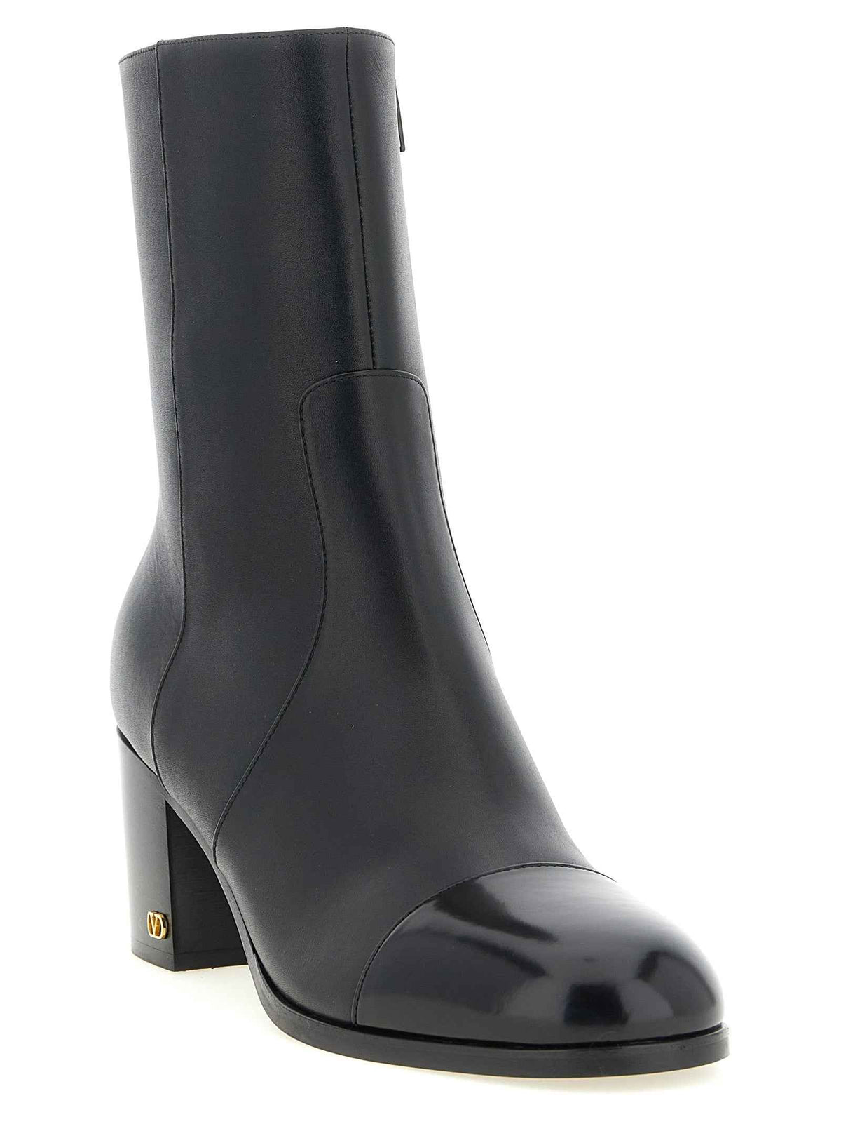 Valentino Garavani Black Calfskin Ankle Boots