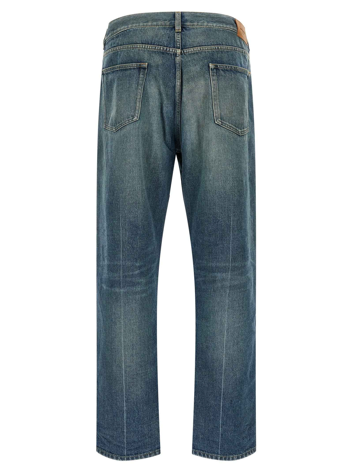 Saint Laurent Blue Cotton Tapered Jeans