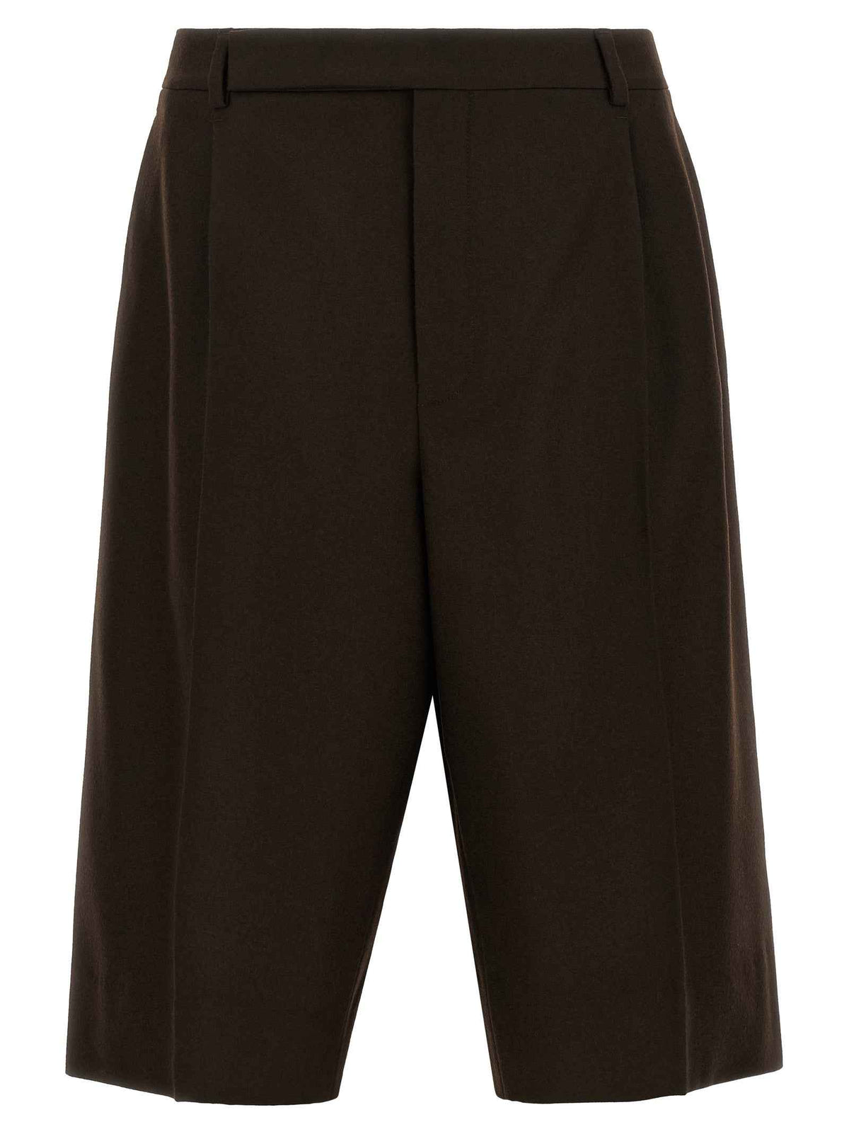 Saint Laurent Brown Wool Bermuda Shorts