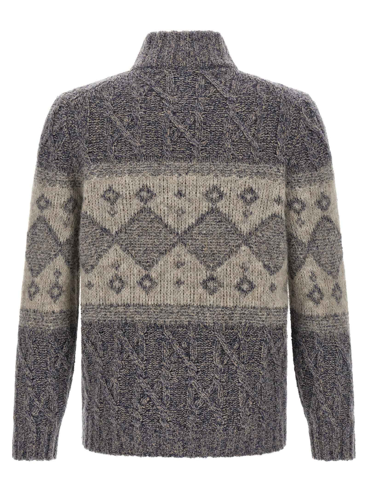 Brunello Cucinelli Gray Virgin Wool Cardigan