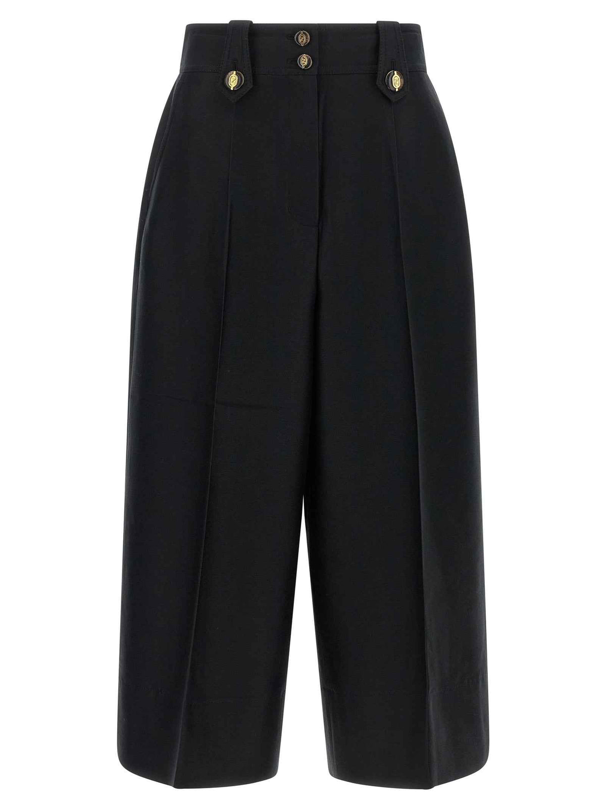 Zimmermann Black Wool Cropped Pants