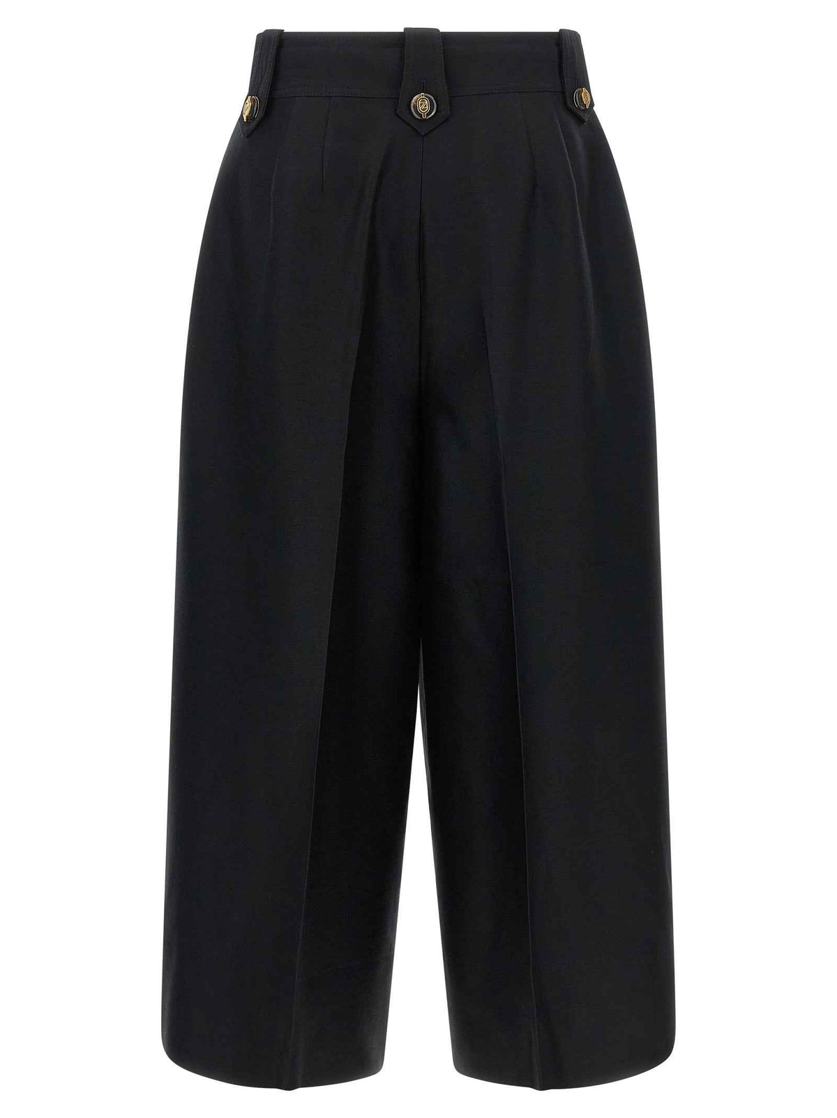 Zimmermann Black Wool Cropped Pants