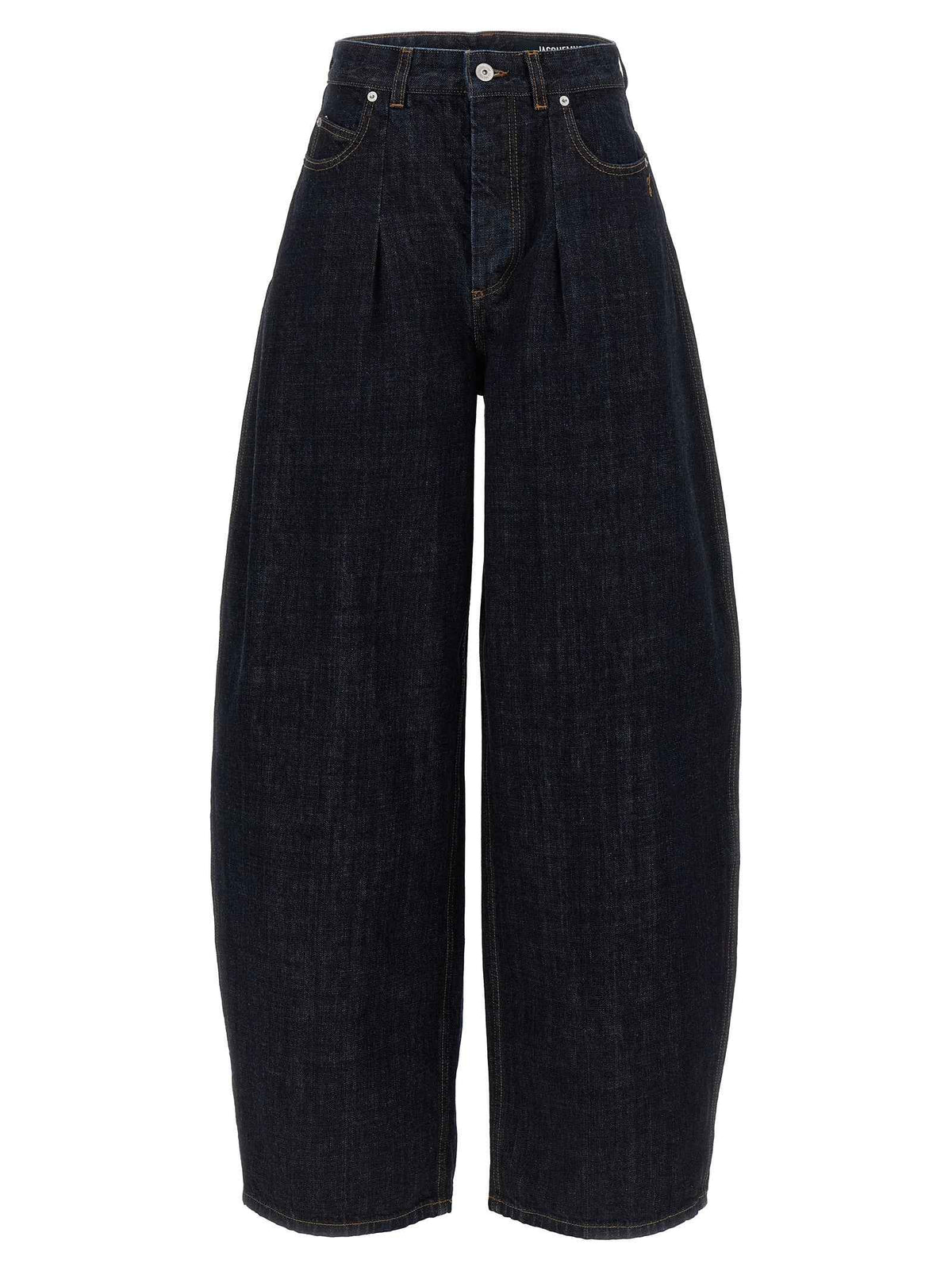 Jacquemus Blue Cotton High-Waisted Jean