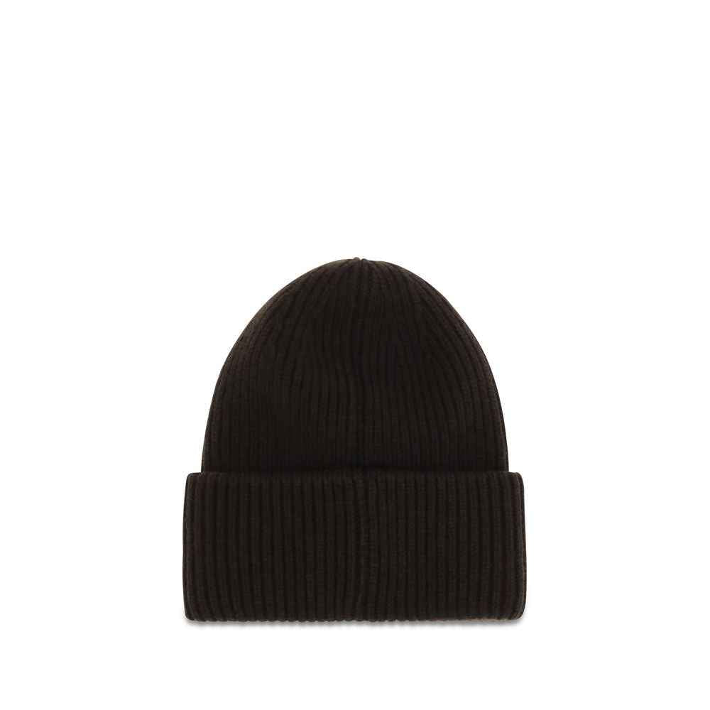 Moncler Brown Wool Oves Aries Beanie