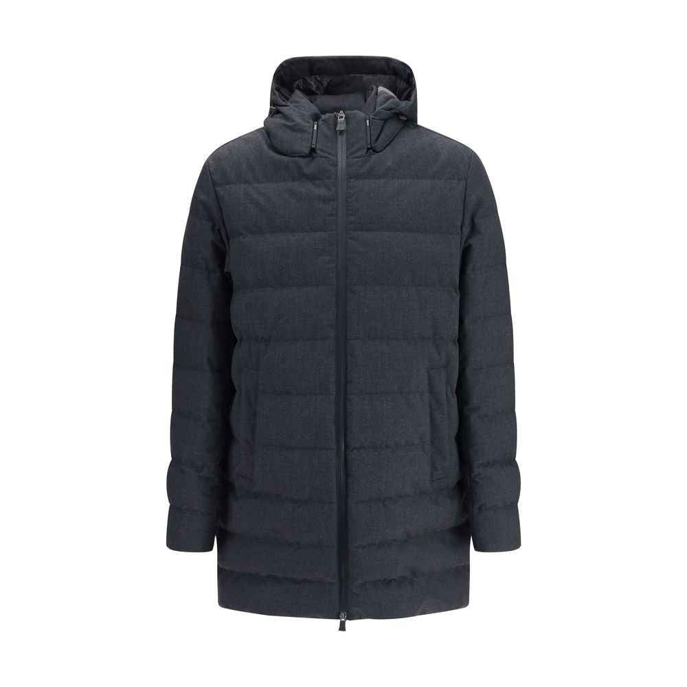 Herno Gray Polyester Full-Length Jacket