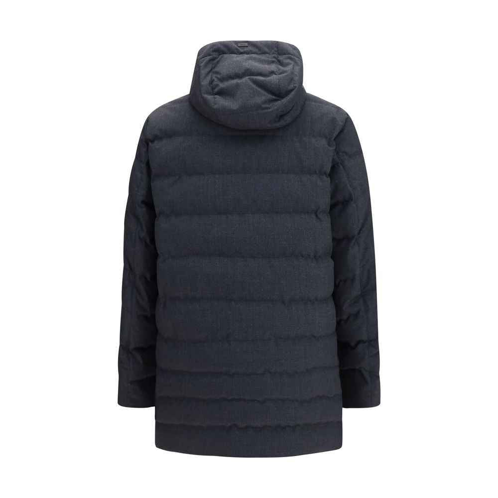 Herno Gray Polyester Full-Length Jacket