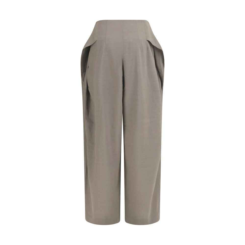 Jacquemus Gray Wool Oves Aries Flared Pants
