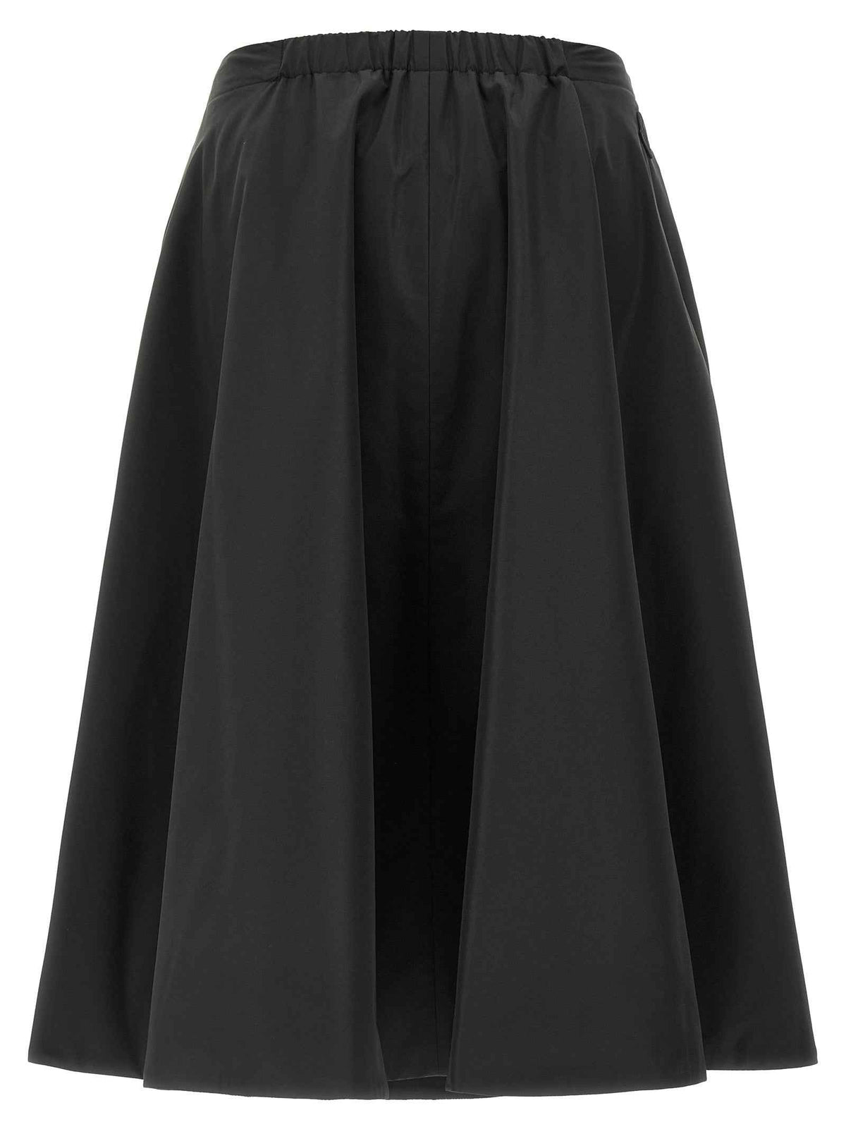 Moncler Black Polyester Midi Skirt