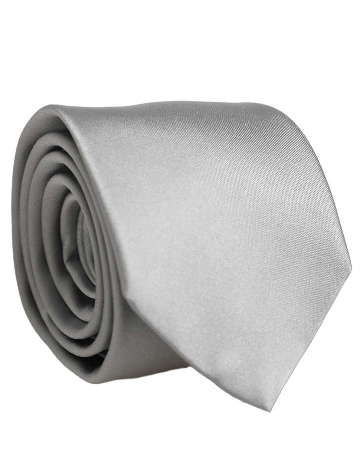 Dolce & Gabbana Gray Satin 100% Silk Adjustable Tied Men Necktie Tie