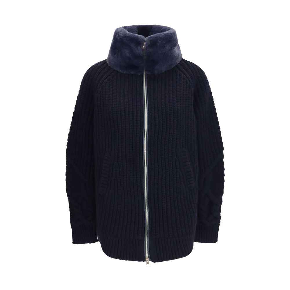 Herno Blue Wool Oves Aries Full-Length Jacket