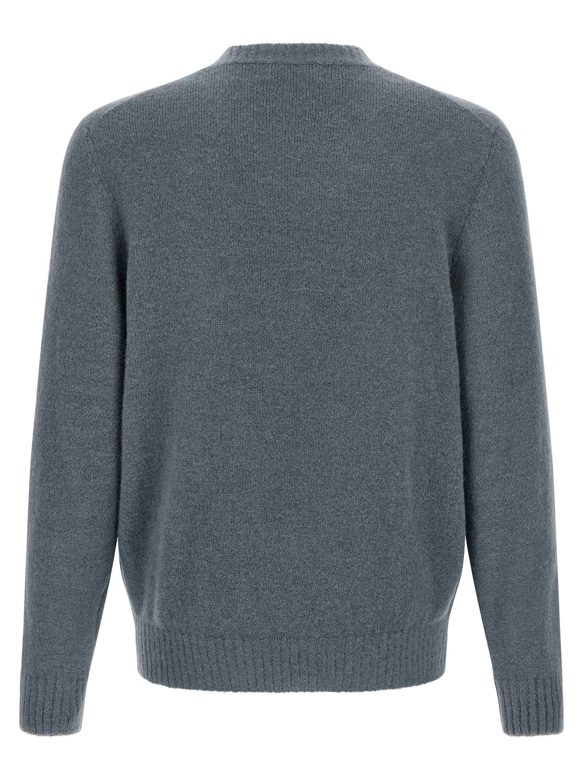 Brunello Cucinelli Blue Alpaca Leather Cardigan