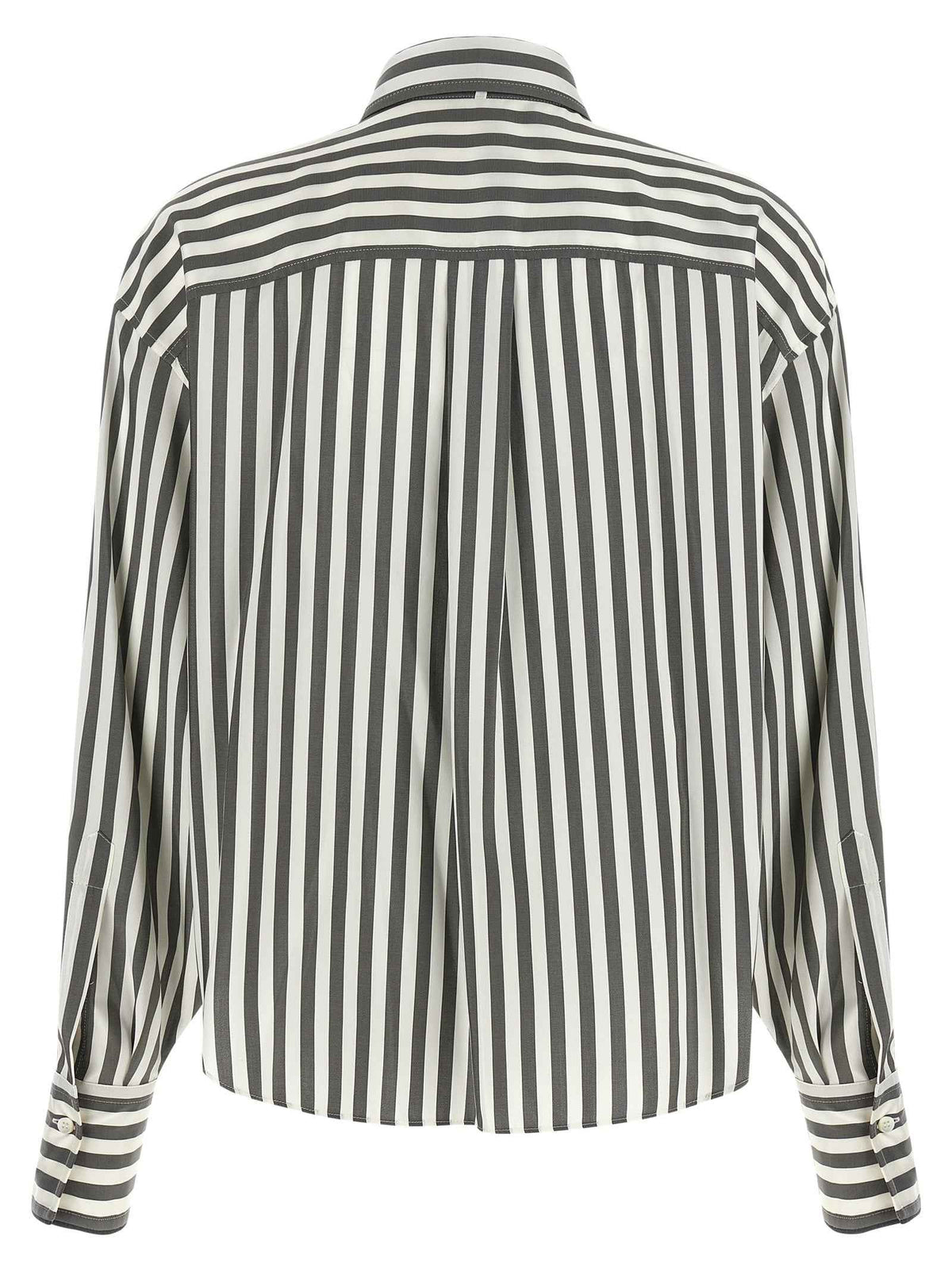 Brunello Cucinelli Bicolor Silk Blouse