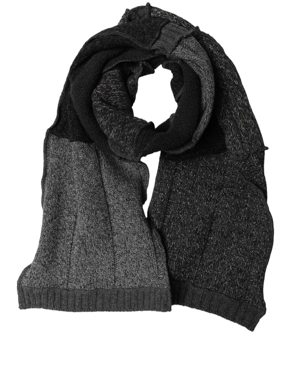 Dolce & Gabbana Multicolor Patchwork Wool Knit Shawl Scarf