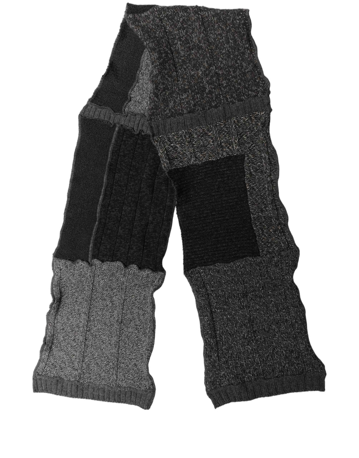 Dolce & Gabbana Multicolor Patchwork Wool Knit Shawl Scarf