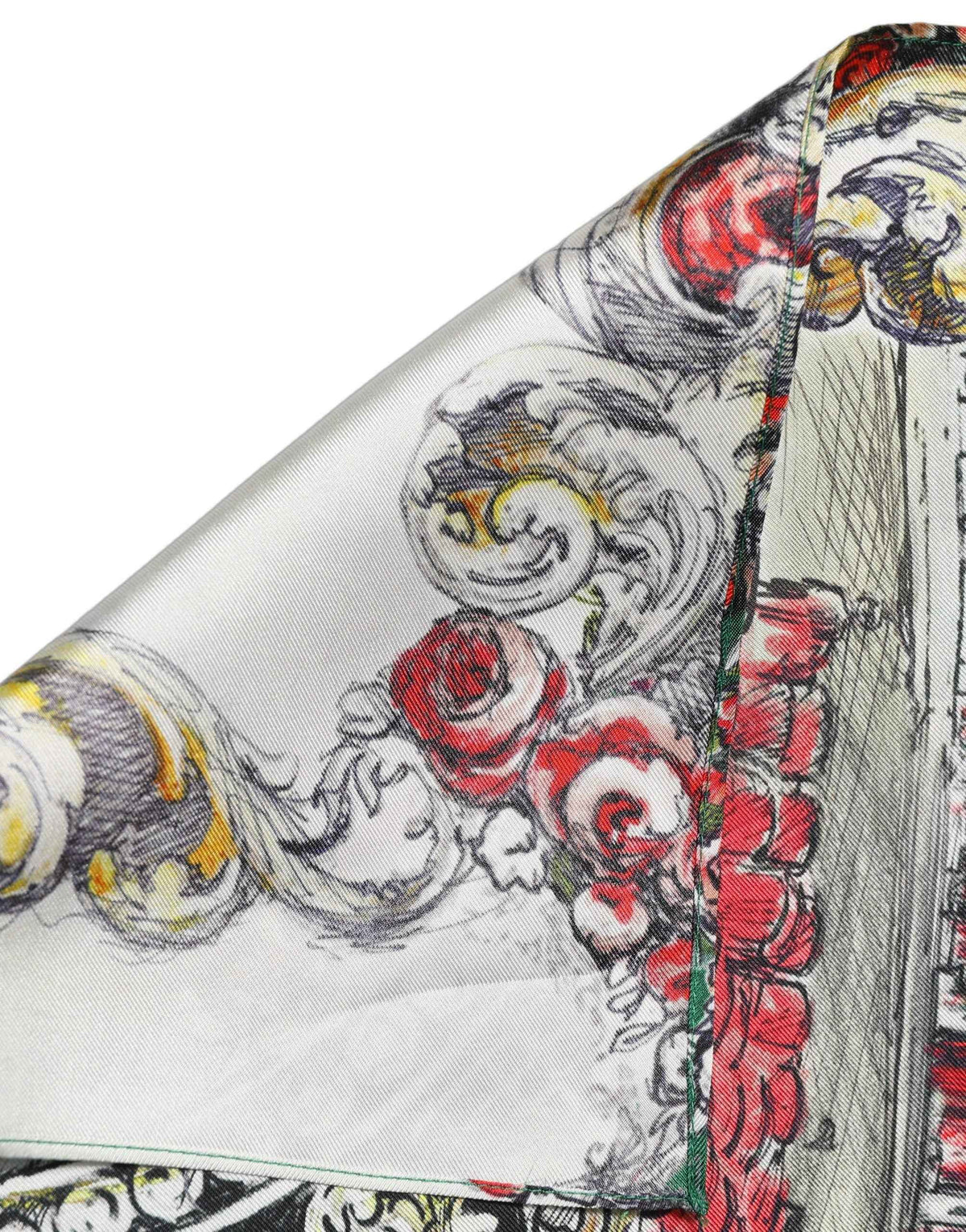 Dolce & Gabbana Multicolor Silk Printed Square Foulard Scarf
