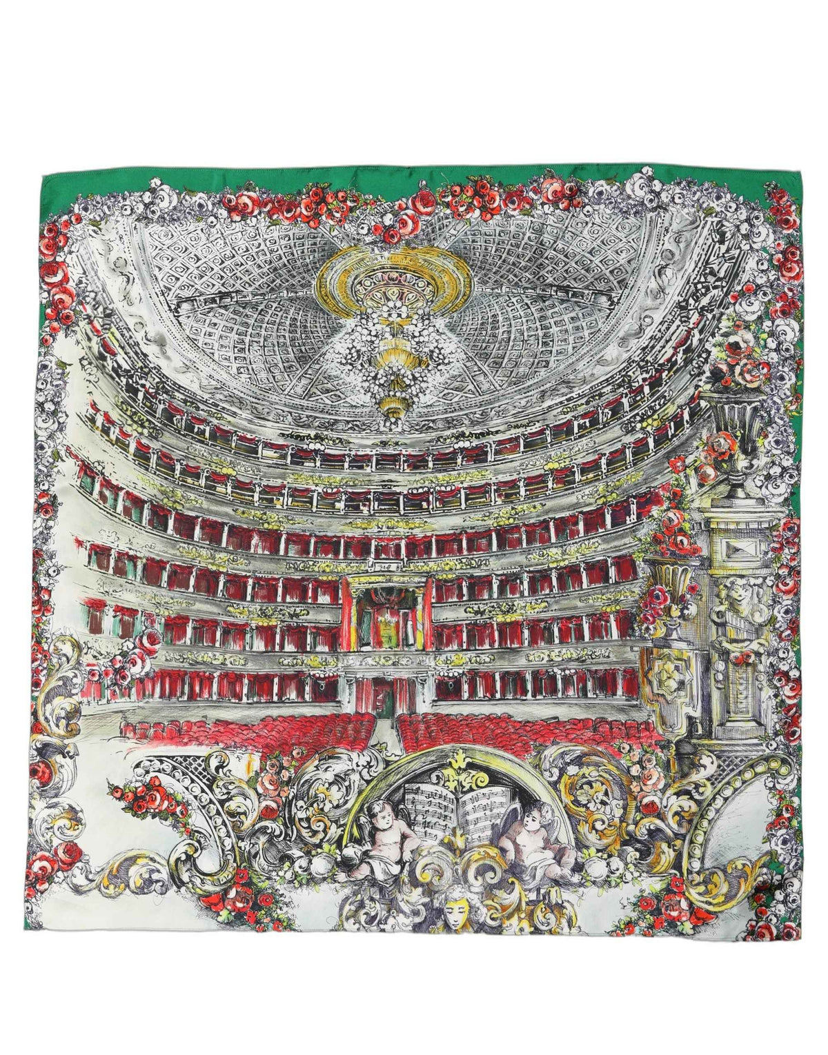 Dolce & Gabbana Multicolor Silk Printed Square Foulard Scarf
