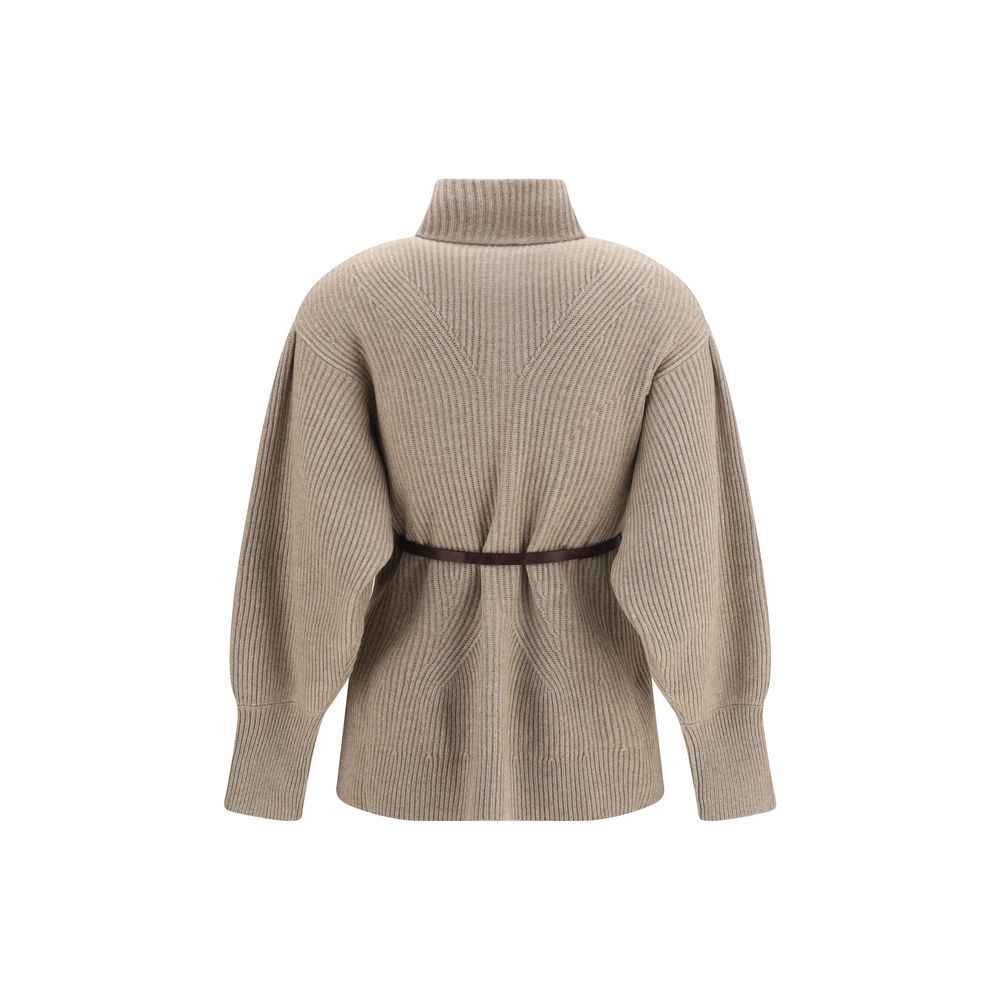 Brunello Cucinelli Beige Wool Oves Aries Cardigan