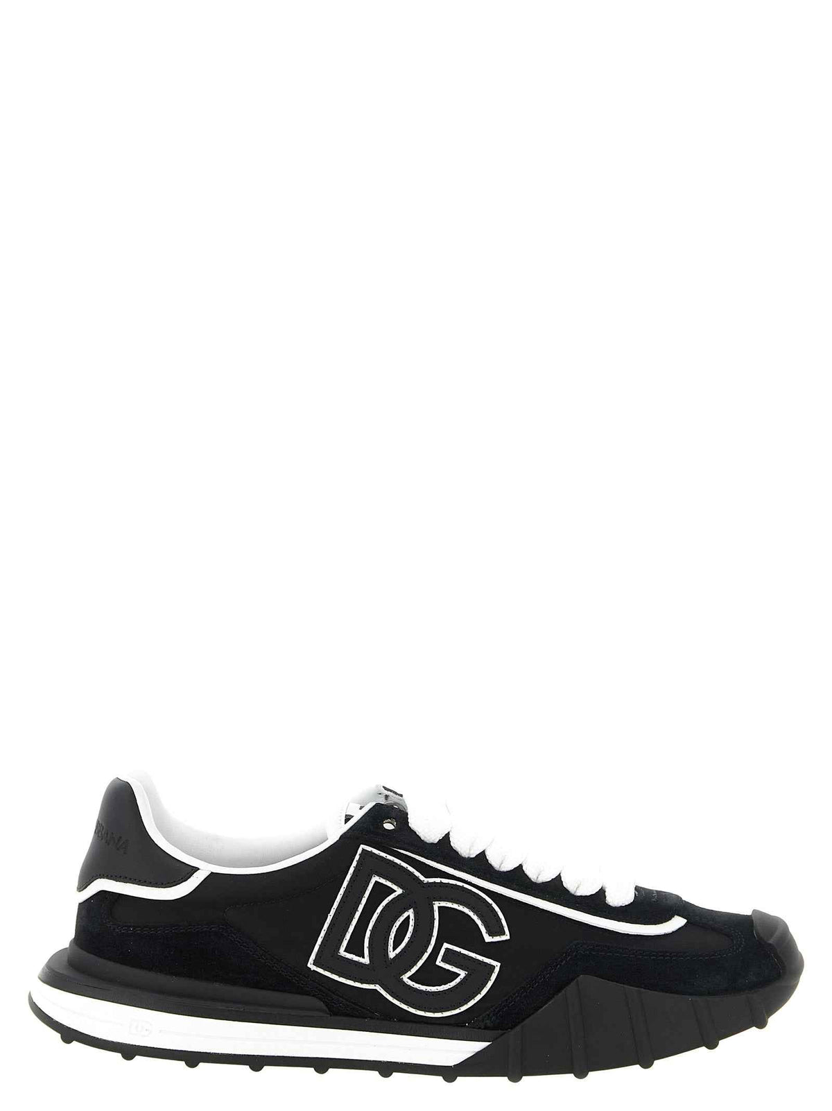 Dolce & Gabbana Black Polyamide Athletic Sneakers