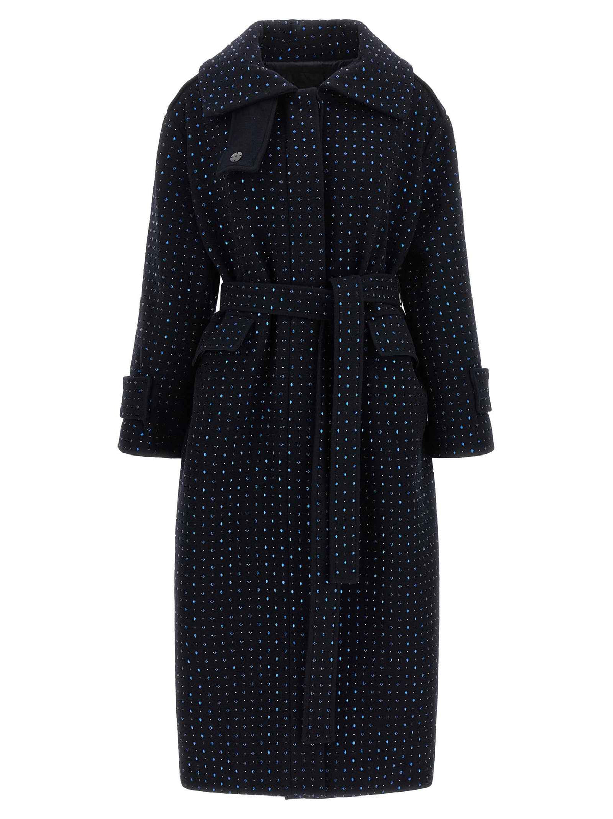 PINKO Blue Wool Coat