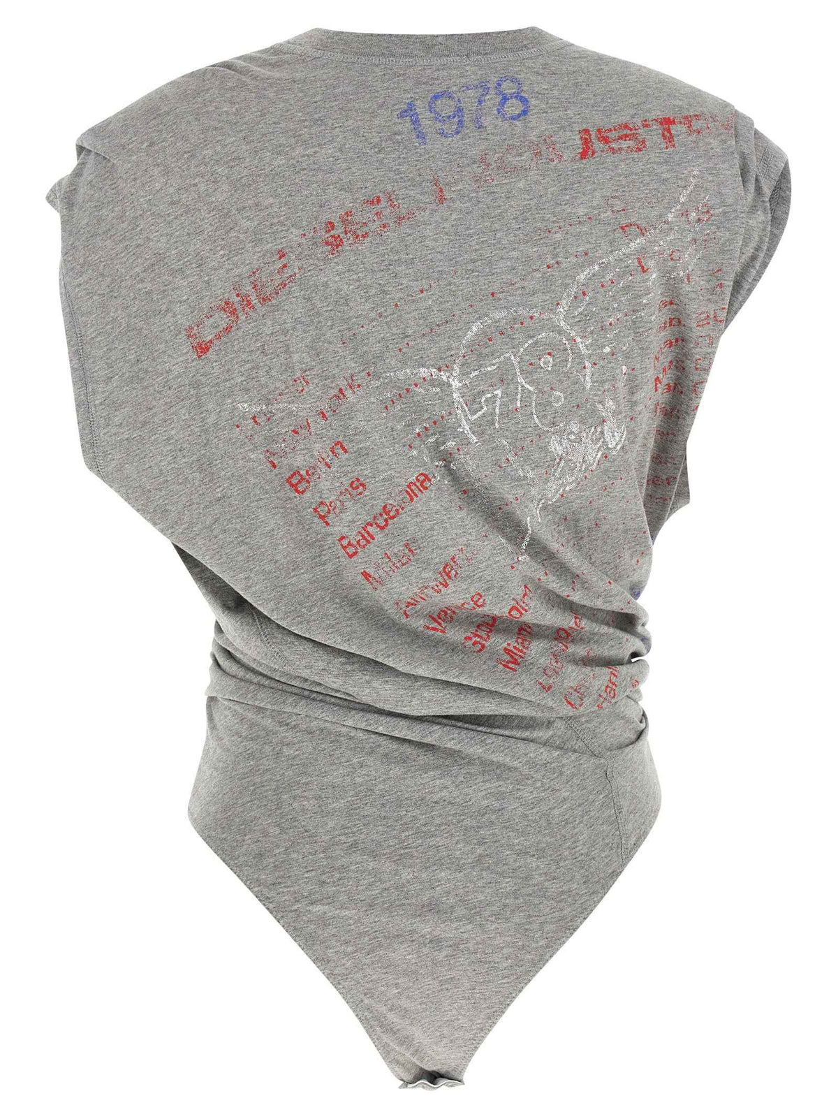 Diesel Gray Cotton Bodysuit