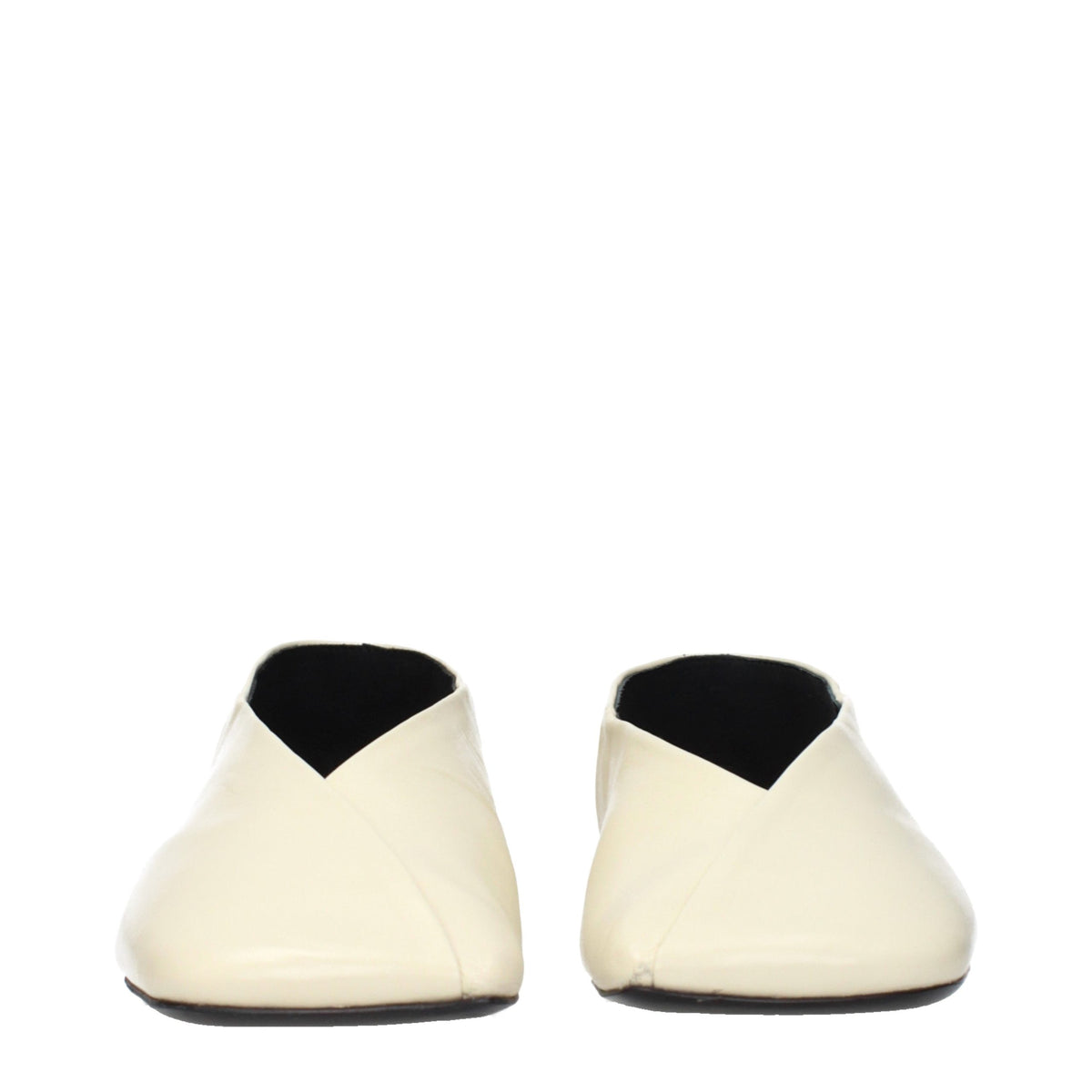 Jil Sander Beige Leather Ballet Flats
