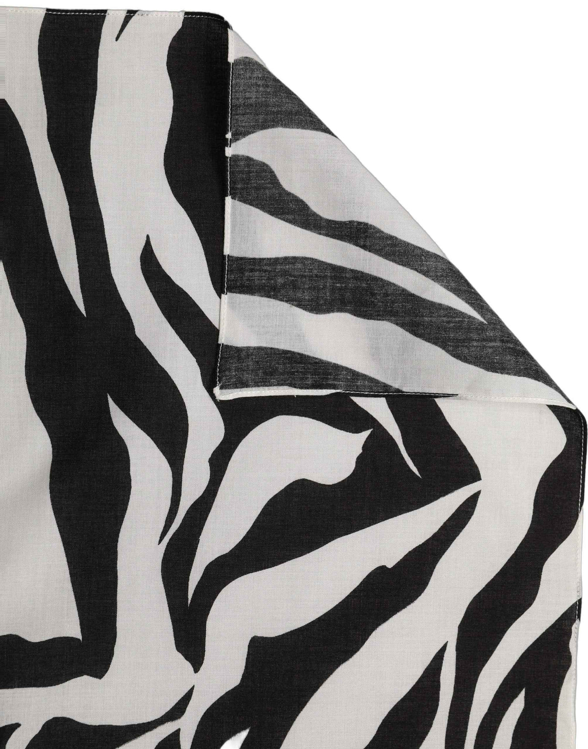 Dolce & Gabbana Black White Zebra Cotton Lace Stole Scarf