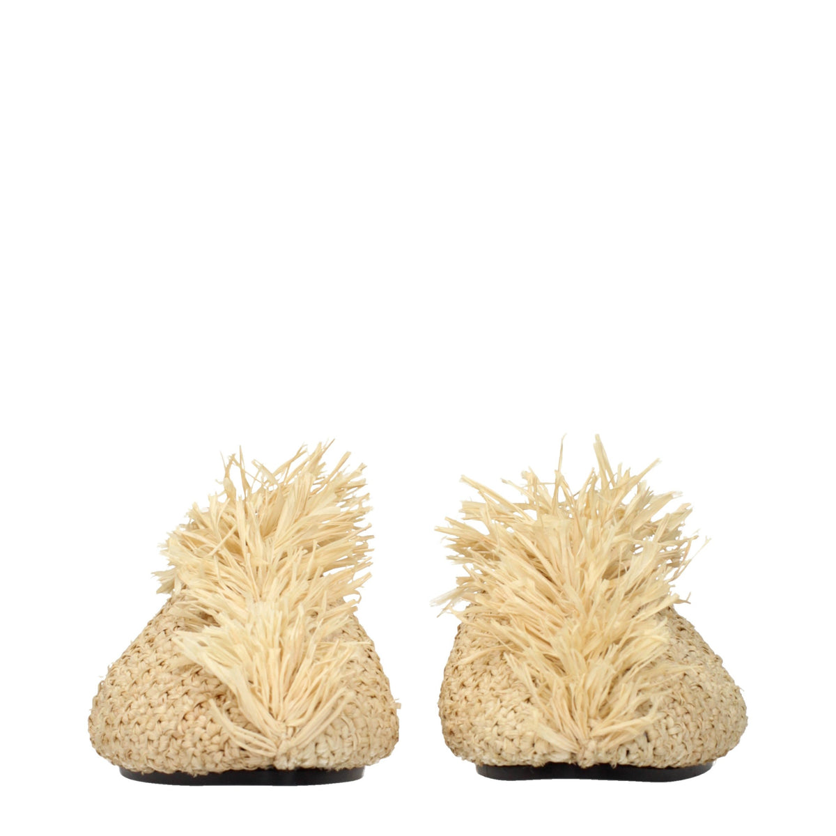 Jil Sander Beige Raffia Slippers