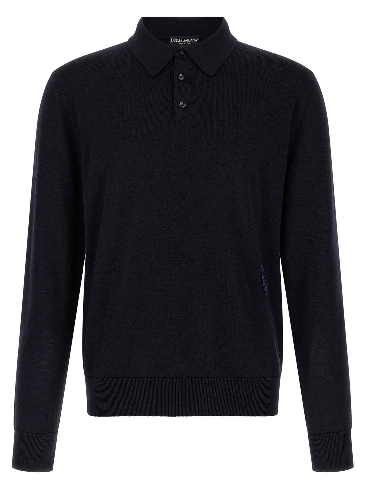 Dolce & Gabbana Blue Virgin Wool Polo Shirt