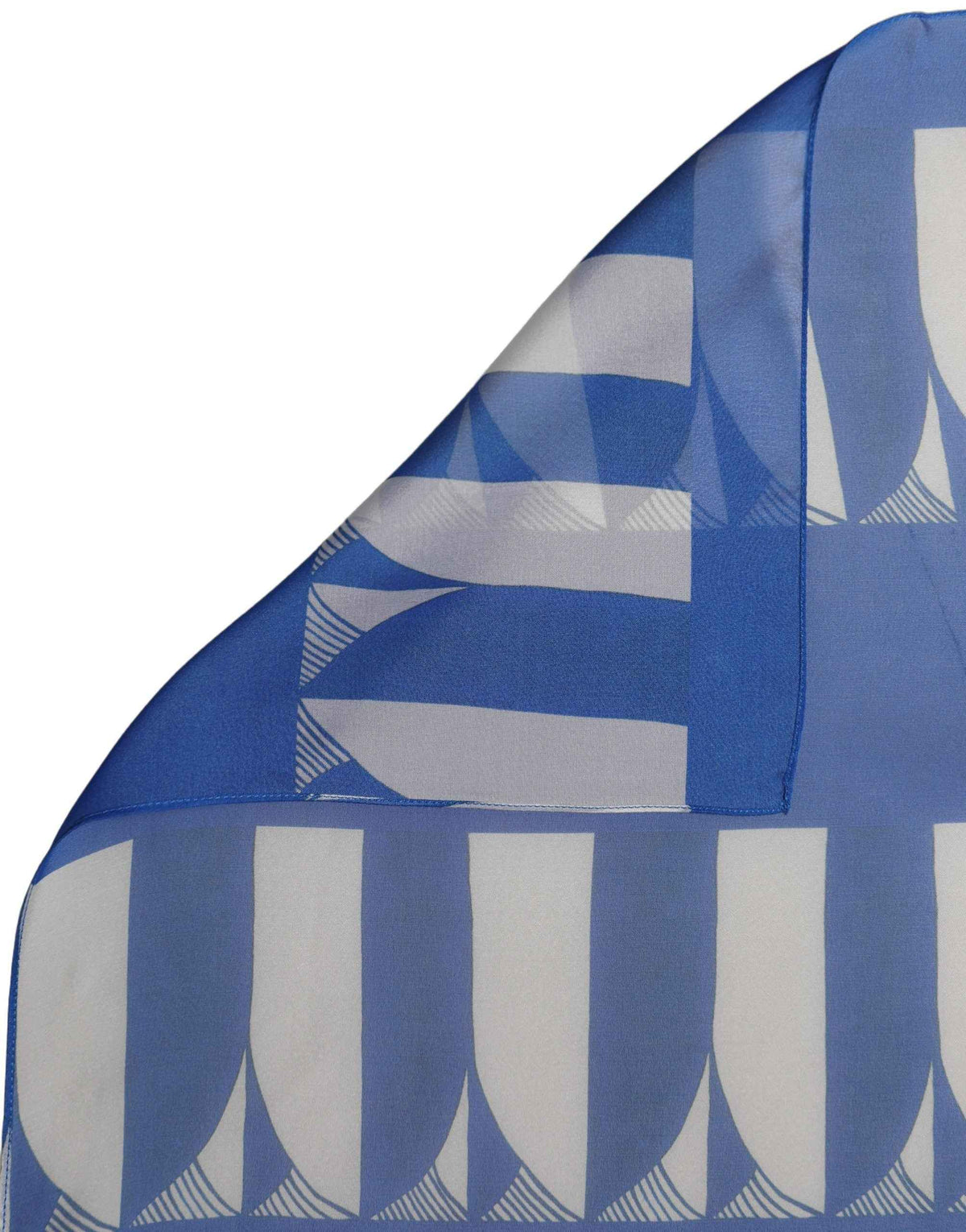 Dolce & Gabbana Blue White Patterned Square Foulard Scarf