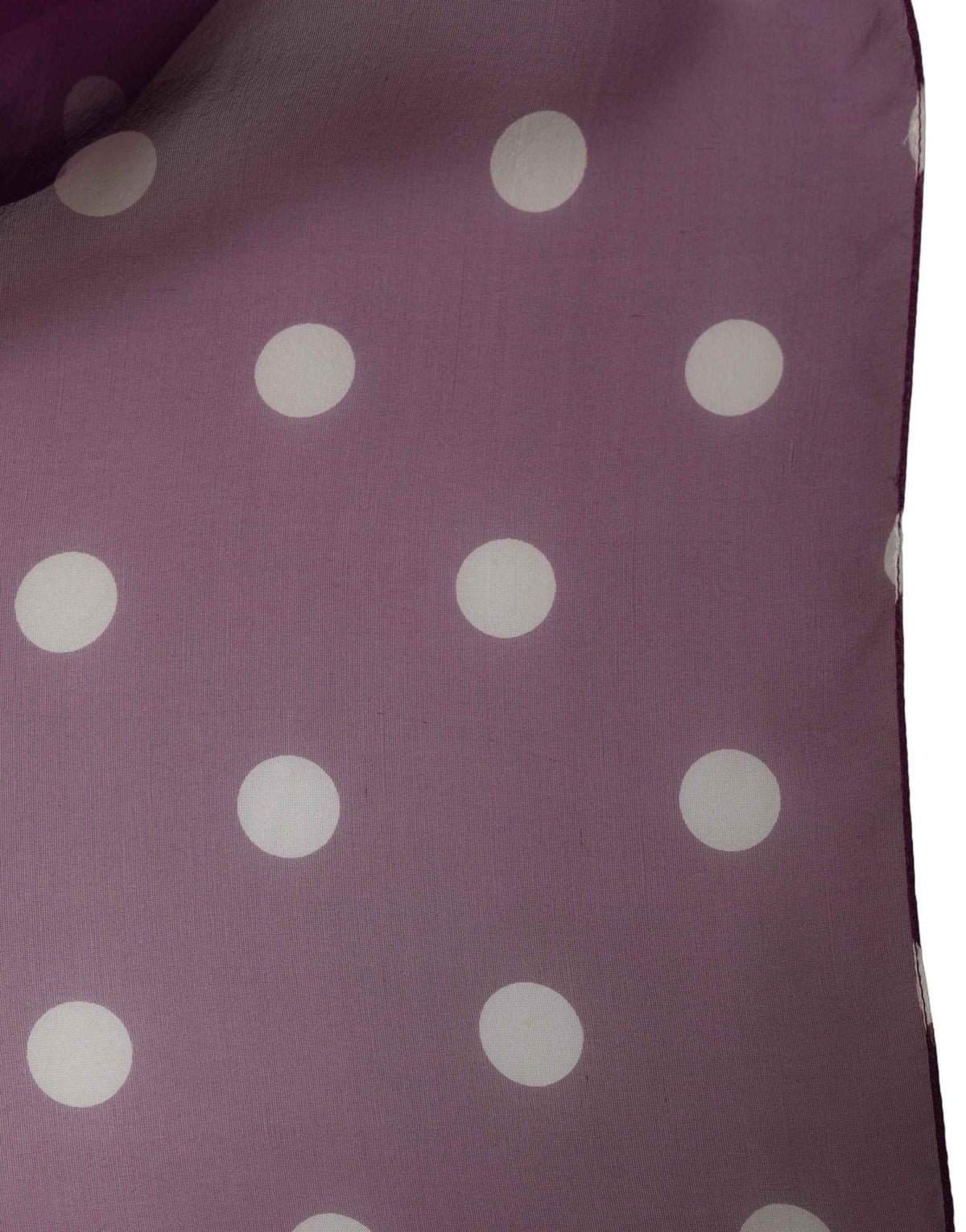Dolce & Gabbana Purple White Polka Dot Square Foulard Scarf