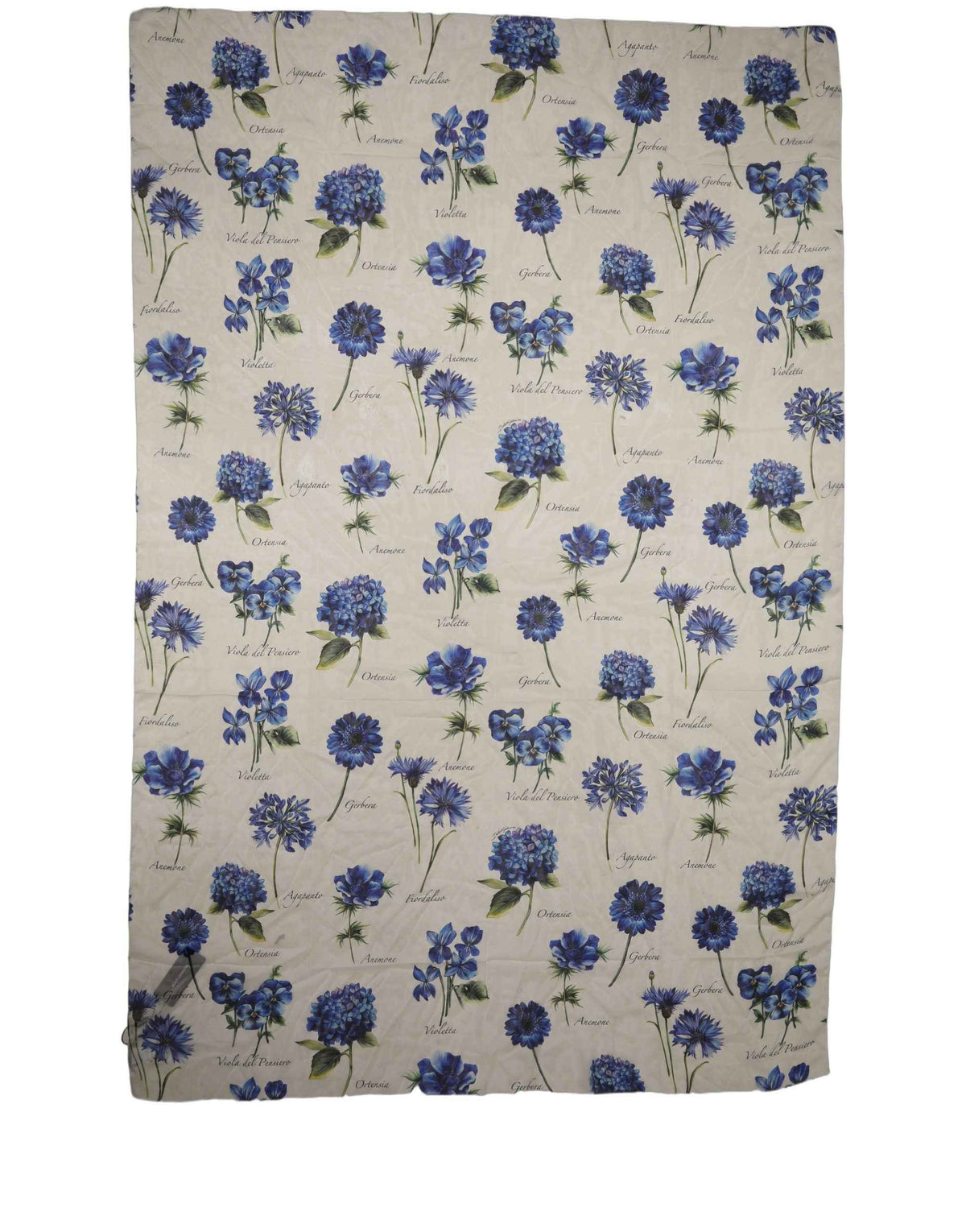 Dolce & Gabbana White Silk Floral Chiffon Long Stole Scarf