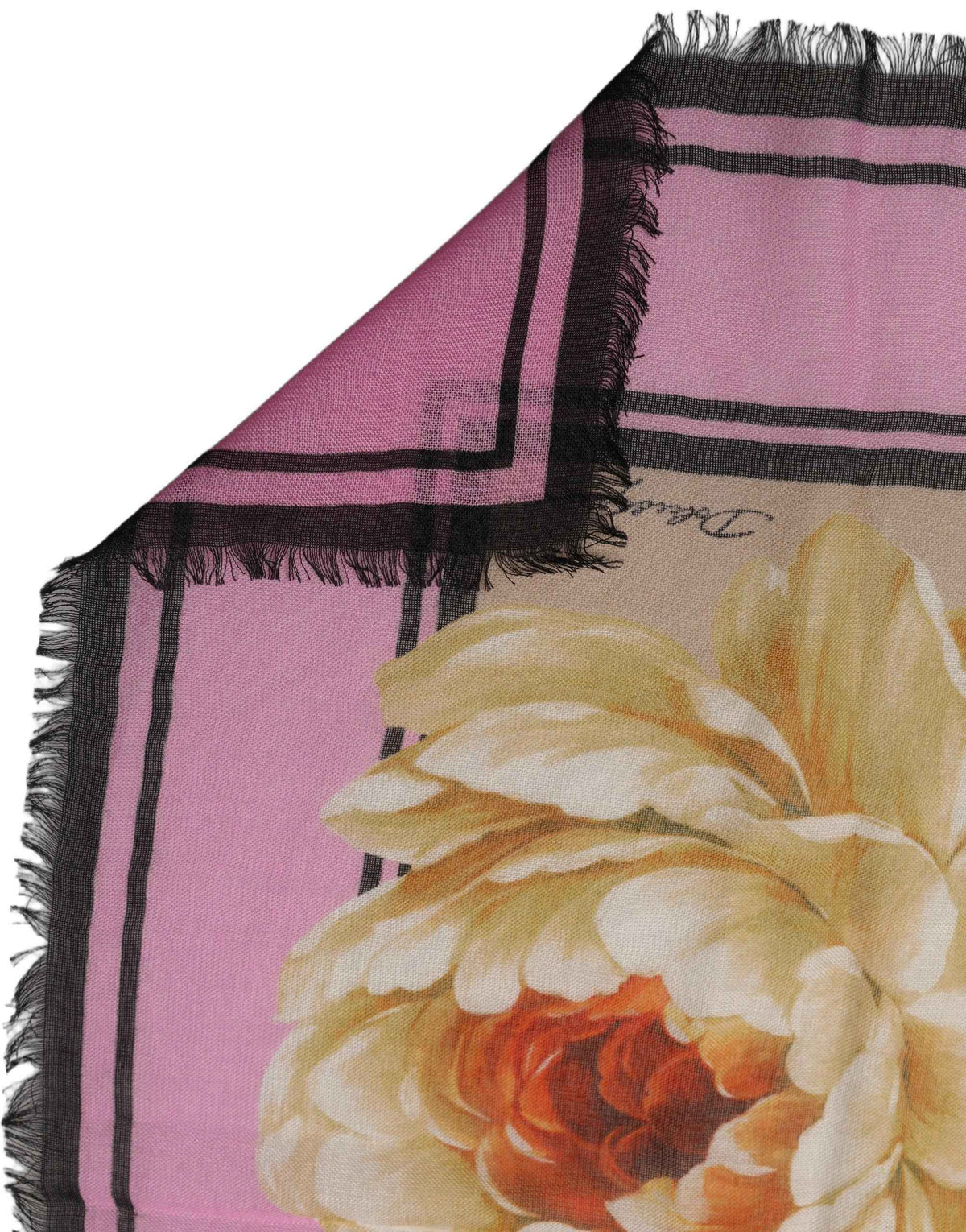 Dolce & Gabbana Multicolor Floral Cashmere Foulard Scarf