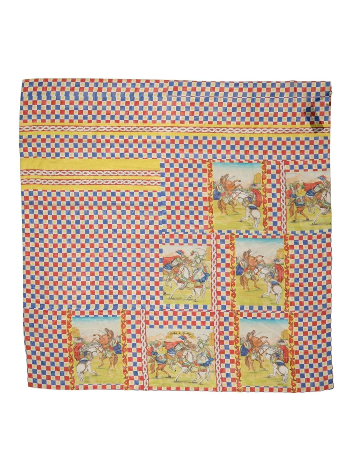 Dolce & Gabbana Multicolor Silk Carretto Foulard Scarf