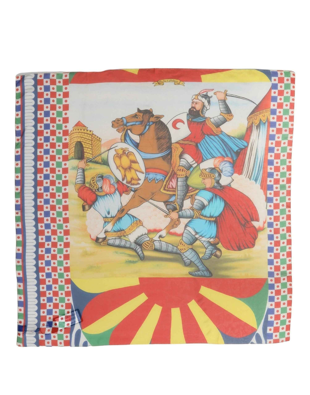 Dolce & Gabbana Multicolor Silk Printed Square Foulard Scarf