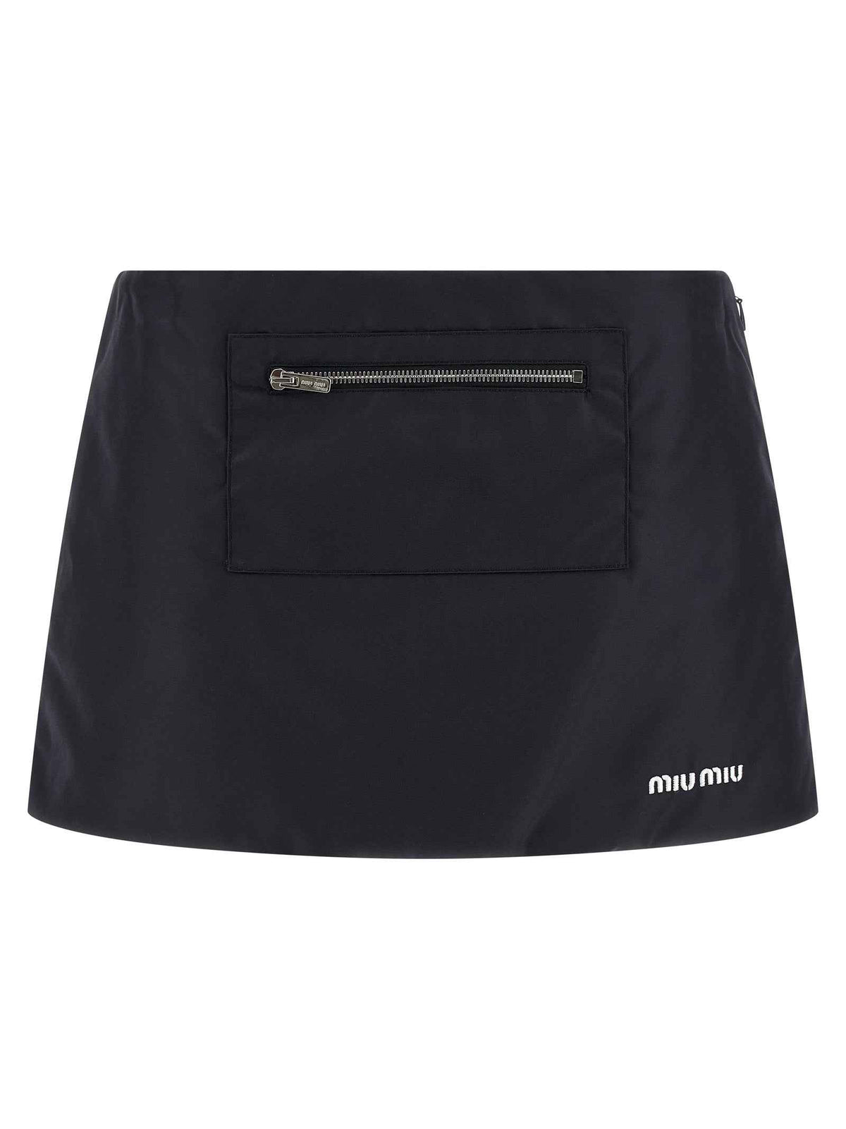 Miu Miu Blue Recycled Polyamide Long Skirt