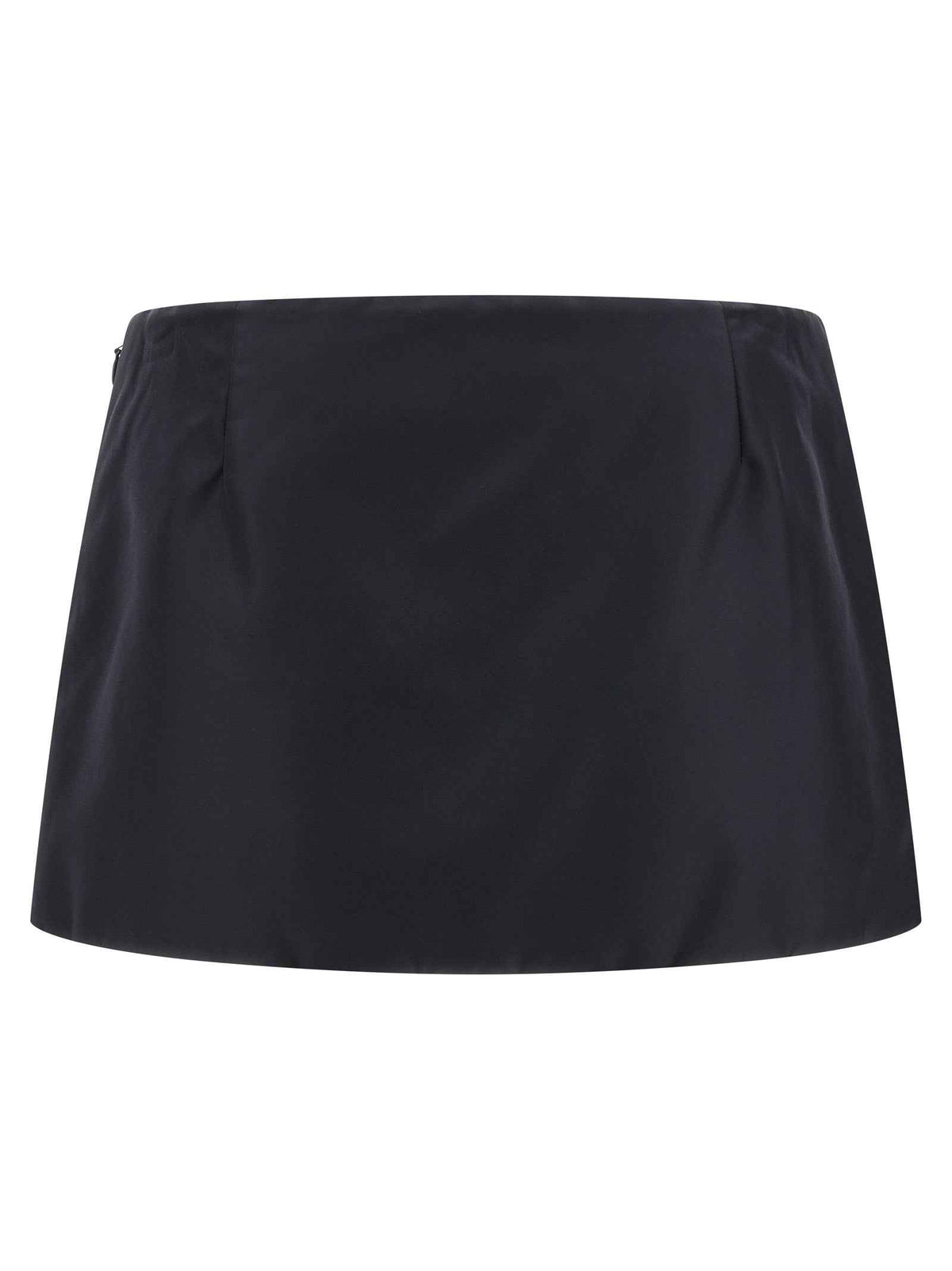 Miu Miu Blue Recycled Polyamide Long Skirt