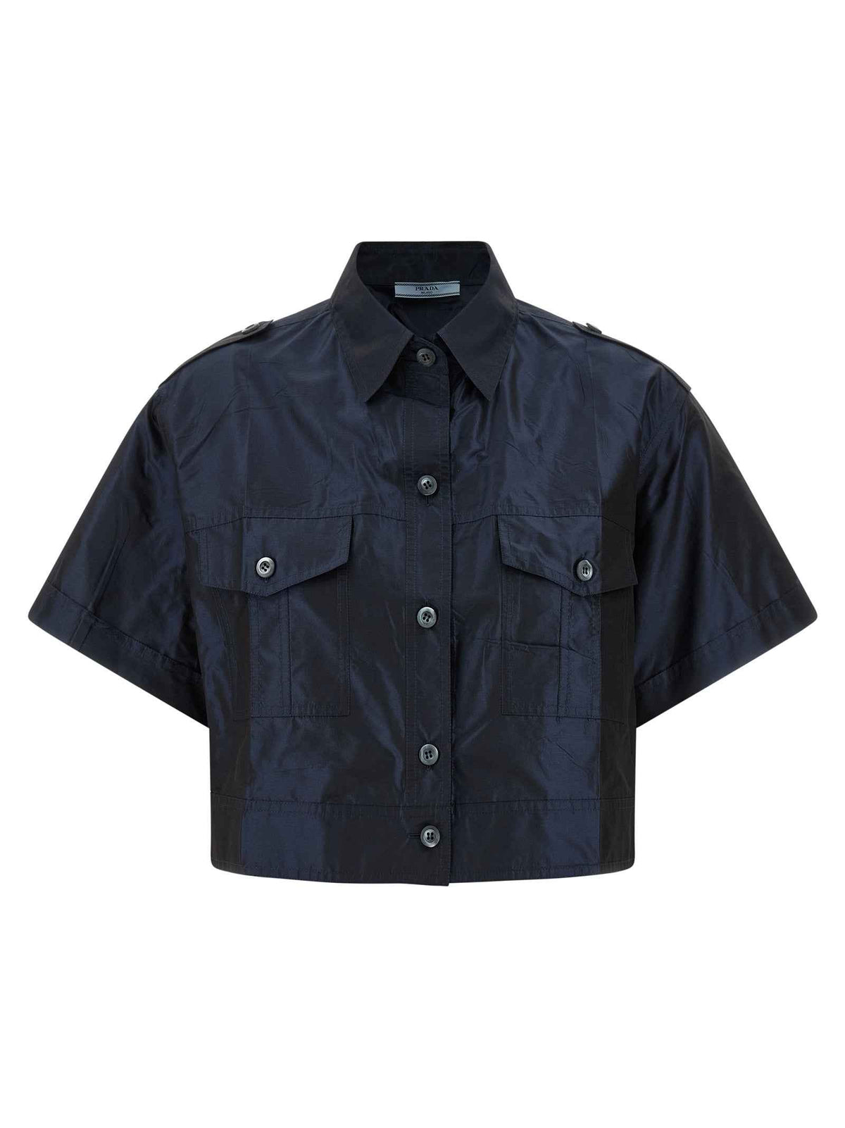 Prada Blue Silk Blouse
