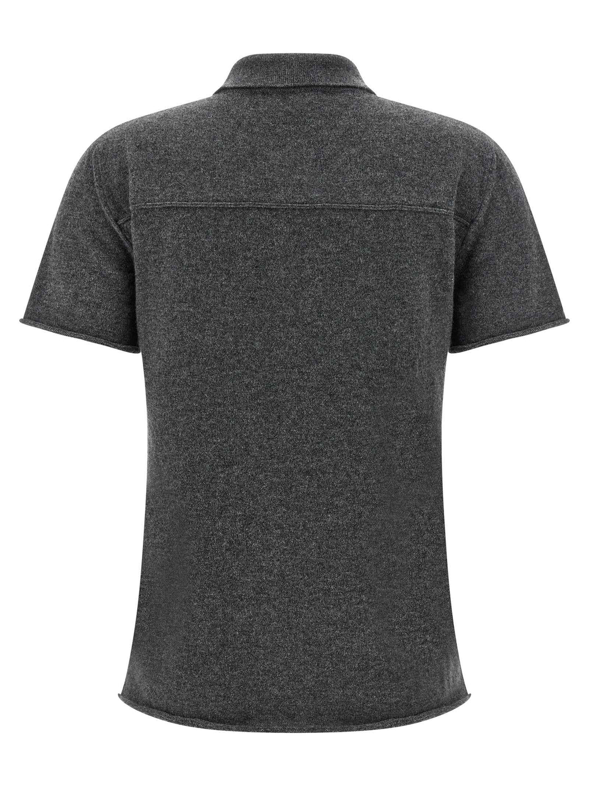 Miu Miu Gray Cashmere Polo Shirt