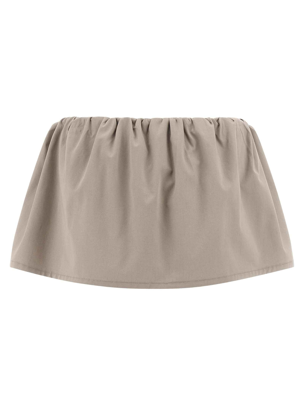 Miu Miu Gray Cotton Long Skirt