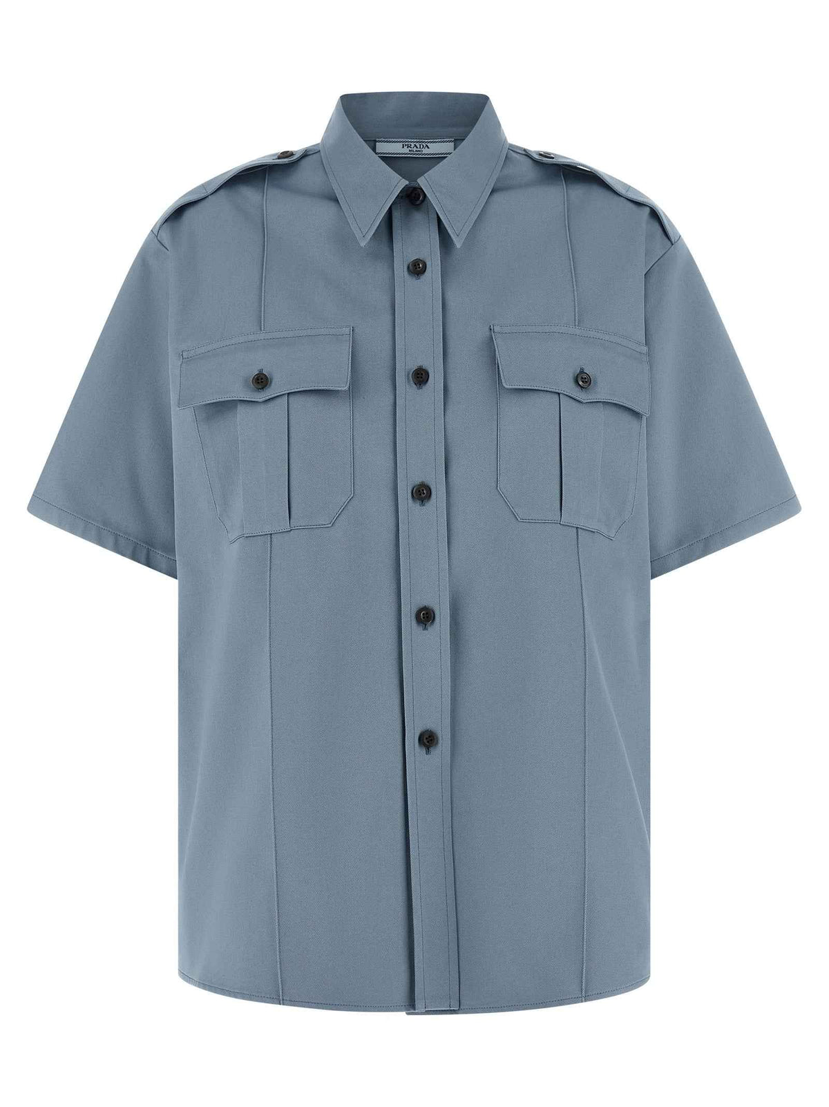 Prada Blue Cotton Blouse