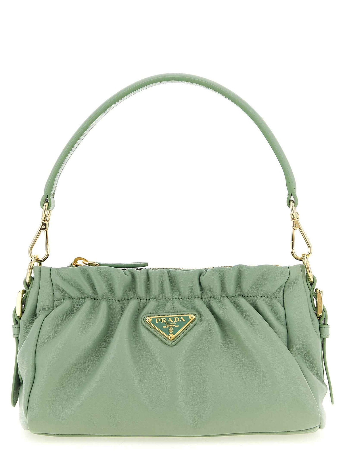 Prada Bicolor Lamb Leather Shoulder Bag