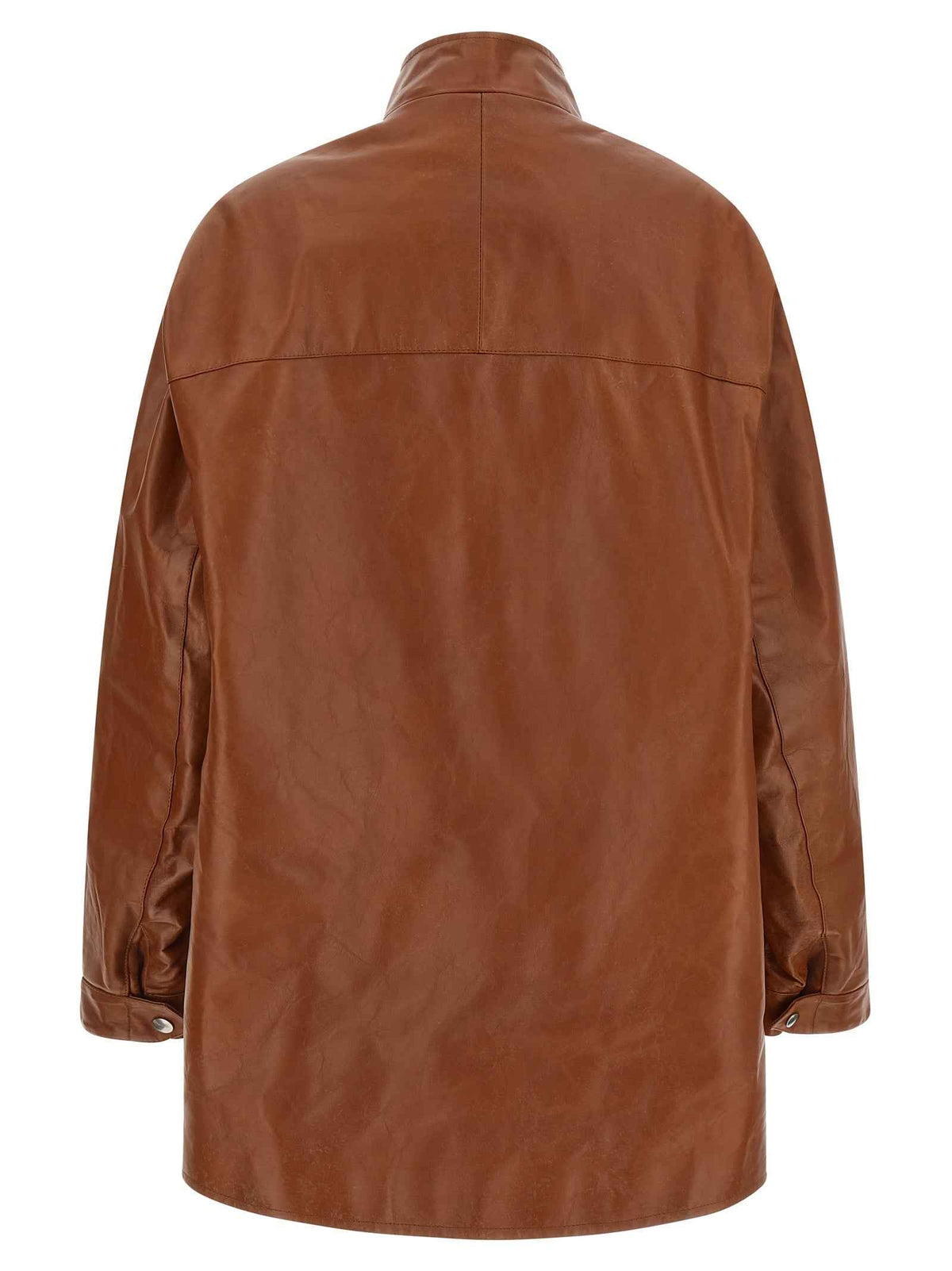 Prada Brown Calfskin Leather Jacket