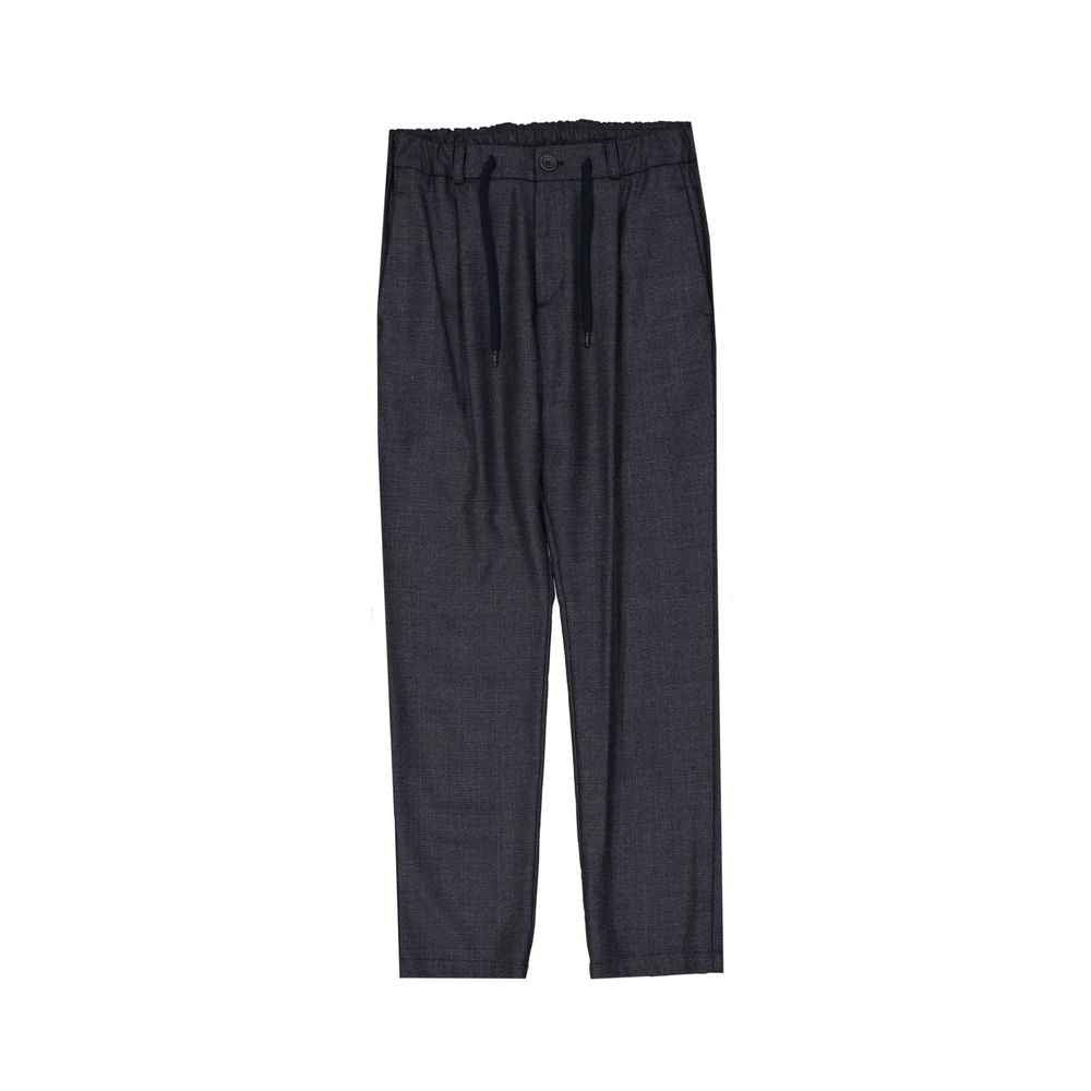 Herno Gray Virgin Wool Casual Pants