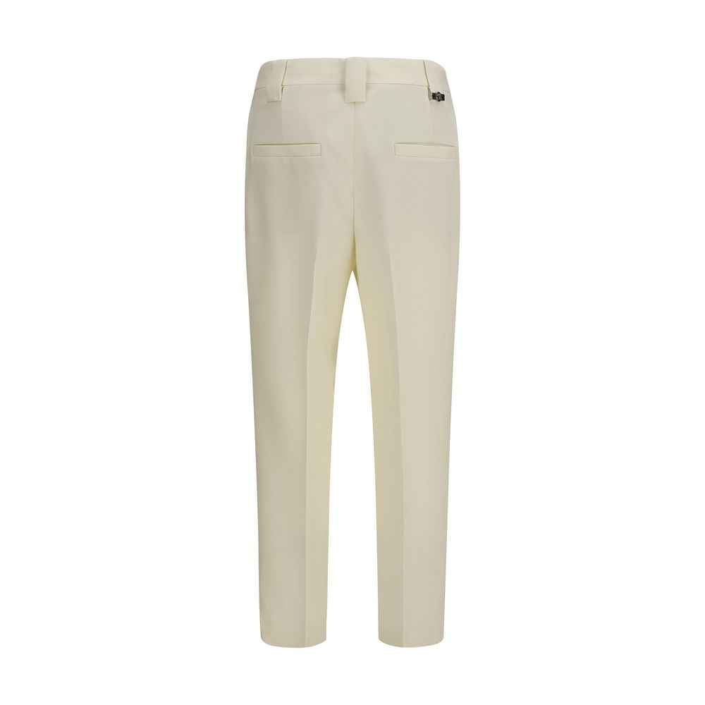 Versace Beige Wool Oves Aries Cropped Pants